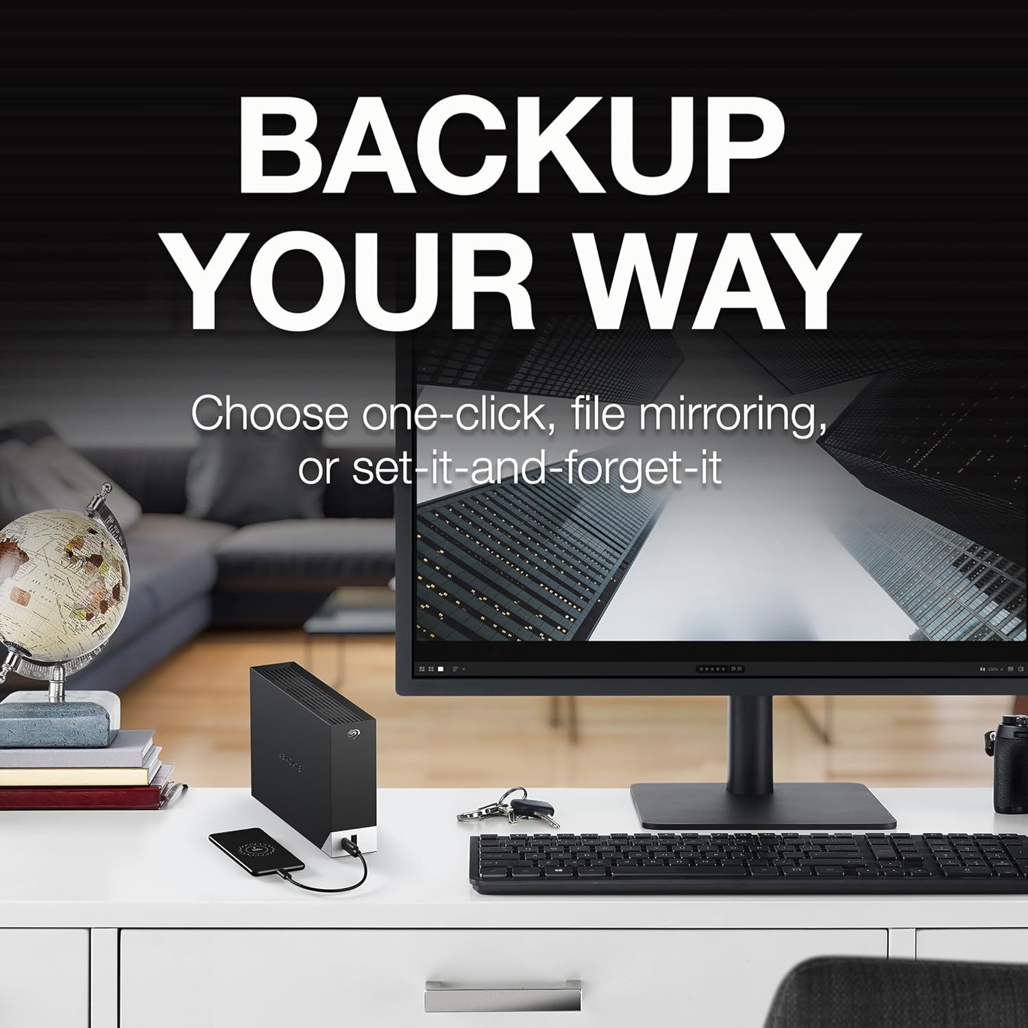 Buy Seagate,Seagate One Touch Hub 4TB – External Desktop Hard Drive | USB-C & USB 3.0 Ports, for PC, Mac, Laptop, Workstation | Includes 6-Month DropBox & Mylio Photos Plans – STLC4000400 - Gadcet UK | UK | London | Scotland | Wales| Near Me | Cheap | Pay In 3 | Hard Drives